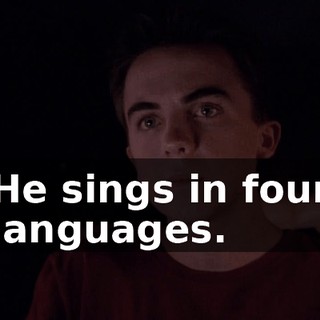 He sings in four languages.