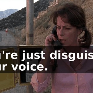 You're just disguising your voice.