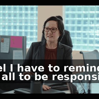 I feel I have to remind you all to be responsible.