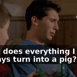 Why does everything I love always turn into a pig?