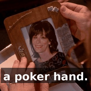 a poker hand.