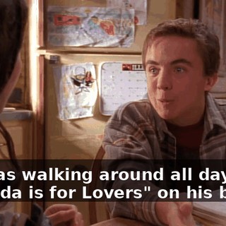 He was walking around all day with "Florida is for Lovers" on his back.
