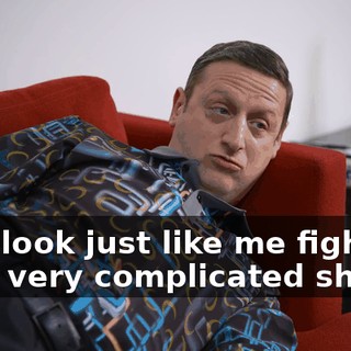 who look just like me fighting over very complicated shirts,