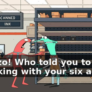 Armzo! Who told you to stop stacking with your six arms?