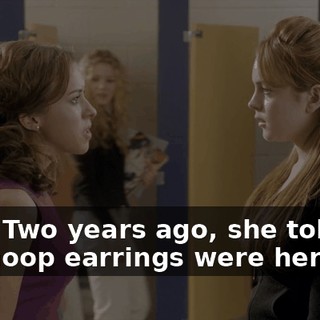 Yeah. Two years ago, she told me that hoop earrings were her thing