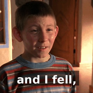 and I fell,