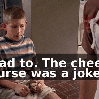 I had to. The cheese course was a joke.