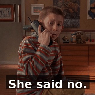 She said no.