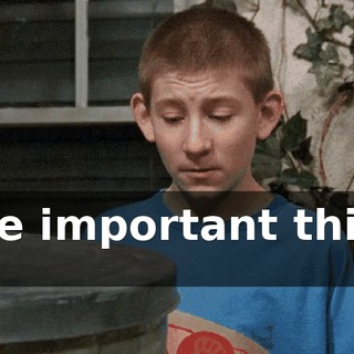 The important thing is