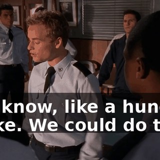 You know, like a hunger strike. We could do that.