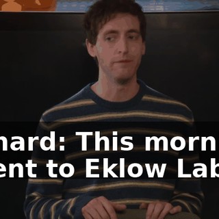 Richard: This morning, I went to Eklow Labs.