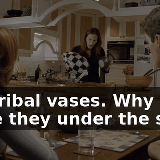 My tribal vases. Why were they under the sink?