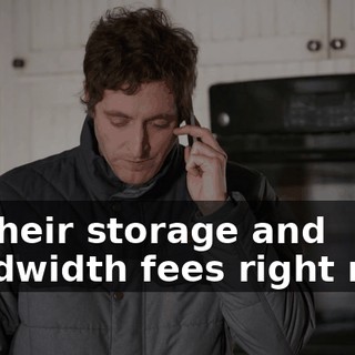 on their storage and bandwidth fees right now,