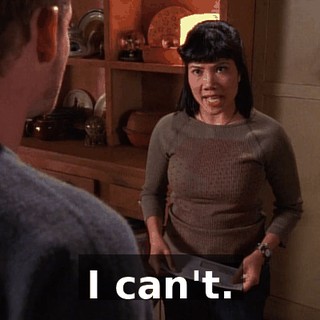 I can't.