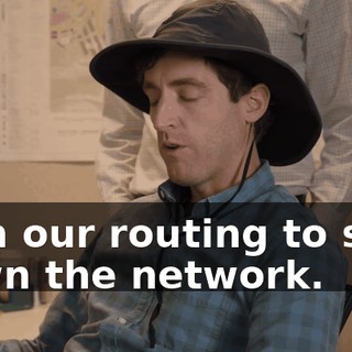 with our routing to slow down the network.