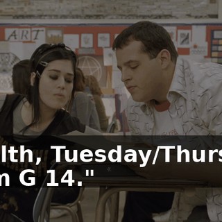 "Health, Tuesday/Thursday, Room G 14."