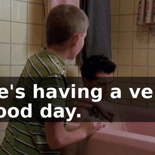 He's having a very good day.