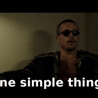 one simple thing.