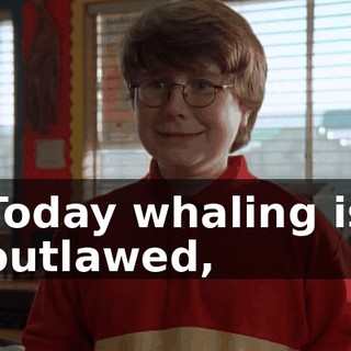 Today whaling is outlawed,