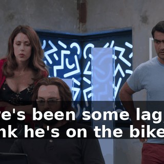 There's been some lag, but I think he's on the bike.