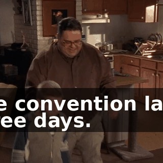 The convention lasts three days.
