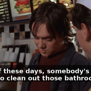 One of these days, somebody's gonna have to clean out those bathrooms.