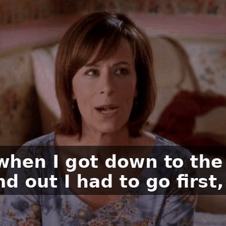 And when I got down to the gym, I found out I had to go first,