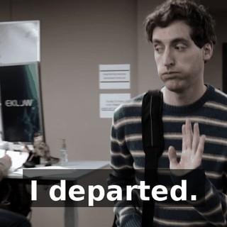 I departed.