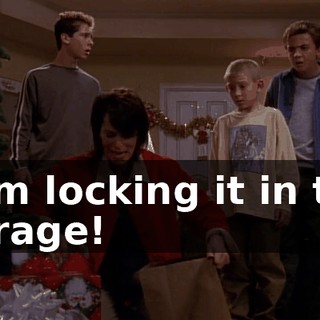 I am locking it in the garage!