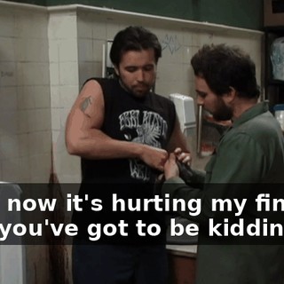 - Bro, now it's hurting my finger. - Oh, you've got to be kidding me.
