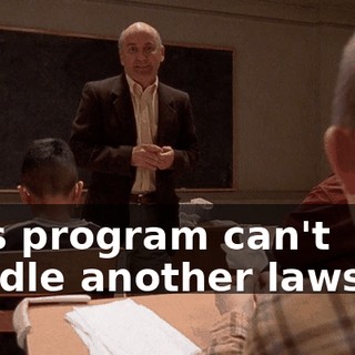 This program can't handle another lawsuit.
