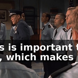 This is important to me, which makes it...
