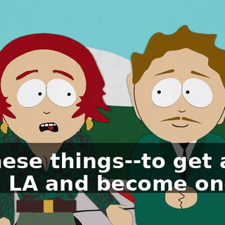 to these things--to get away from LA and become one