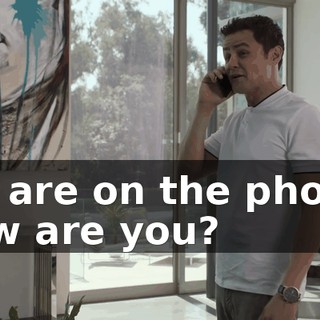 We are on the phone. How are you?