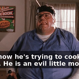 And now he's trying to cook me alive. He is an evil little monkey.