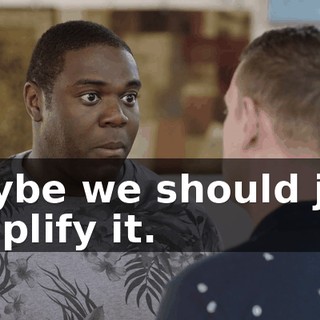 Maybe we should just simplify it.