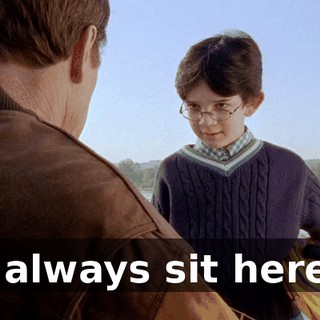 I always sit here.