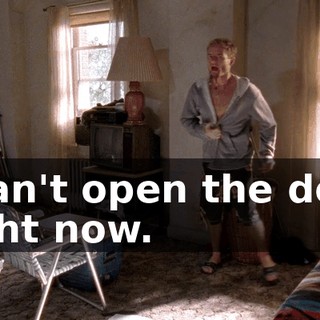 I can't open the door right now.