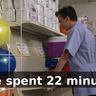 She spent 22 minutes