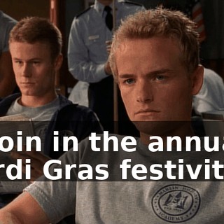to join in the annual Mardi Gras festivities.