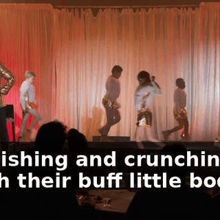 ♪ Squishing and crunching With their buff little bodies ♪