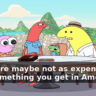 They're maybe not as expensive as something you get in America,