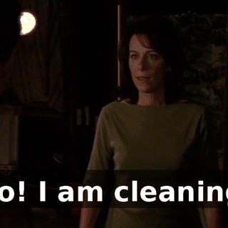 No! I am cleaning.