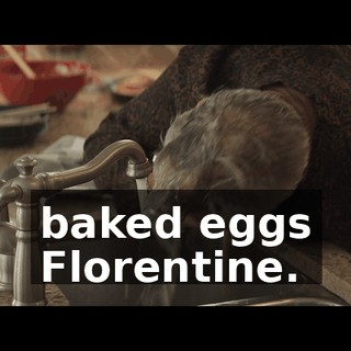 baked eggs Florentine.