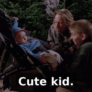 Cute kid.