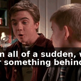 when all of a sudden, we hear something behind us.
