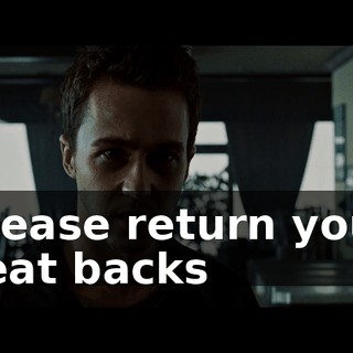 Please return your seat backs