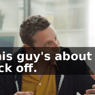 This guy's about to jack off.