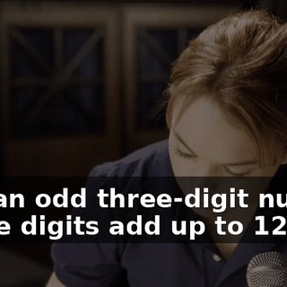 Find an odd three-digit number whose digits add up to 12.