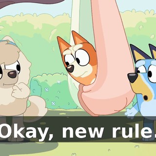 Okay, new rule.